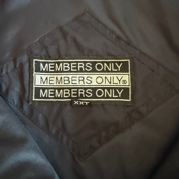 VTG Members Only Jacket Navy Blue XXT Lightweight Bomber Zip Up Classic Mens - Picture 5 of 10